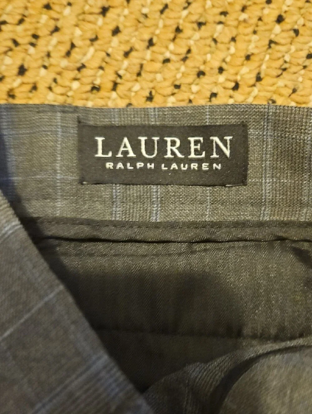Ralph Lauren Blue-Gray Windowpane Boys' Two-Button Suit Jacket & Pant Set, Sz 6